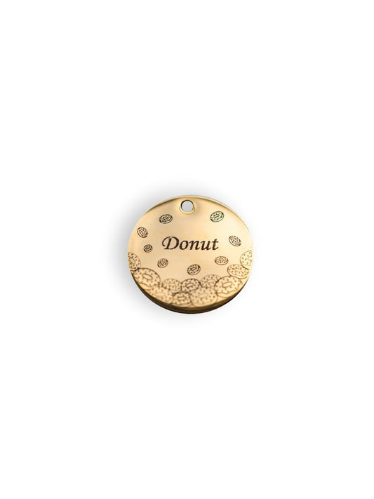 DoNUT Look Up Engraved Pet ID Tag