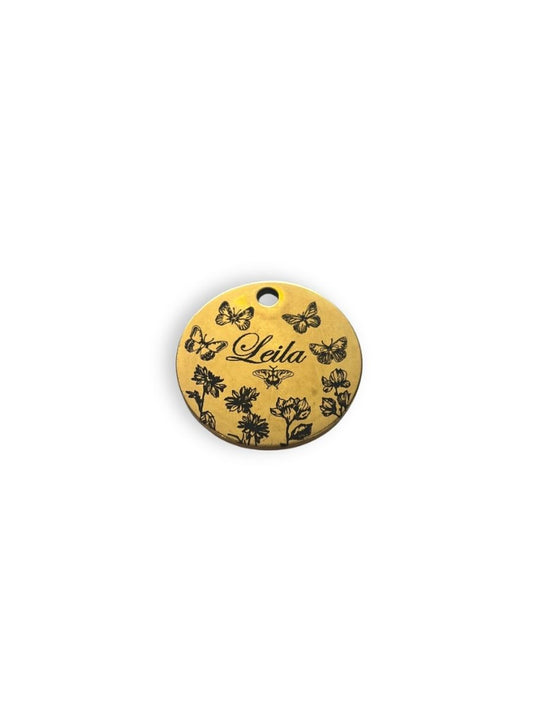 Flutteryfly Engraved Pet ID Tag