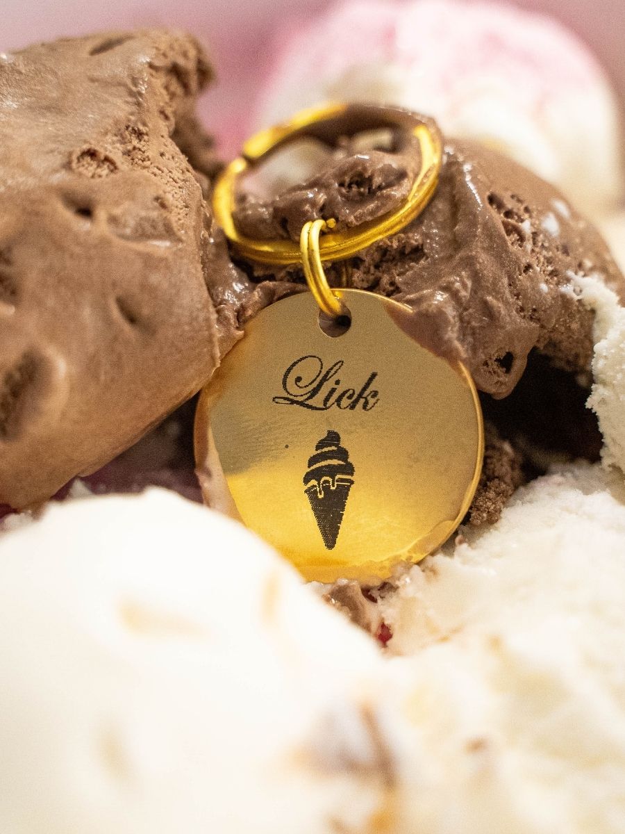 I-Scream for Ice Cream Engraved Pet ID Tag