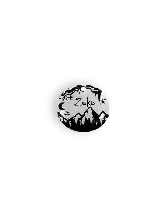 Frosted Mountain Engraved Pet ID Tag